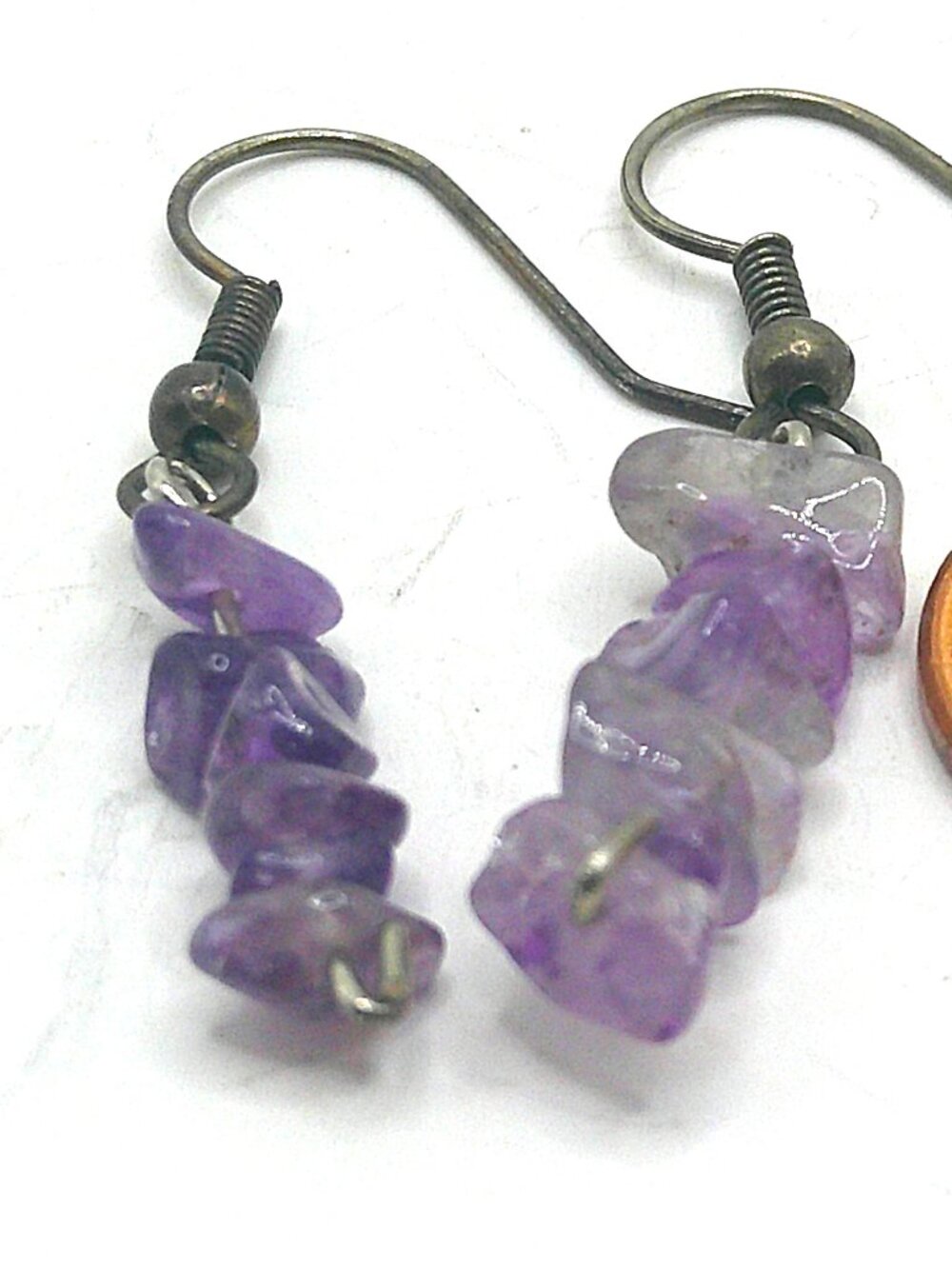 Amethyst Nugget Dangles